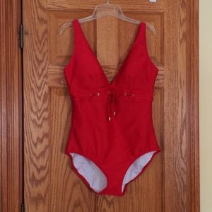 Land's End ribbed swim suit size 14